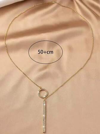 Luxury Minimalist Style Round Pendant Necklace, Sparkling Elegant Zirconia Tassel Choker Necklace For Women, Suitable For Daily Gatherings, Valentine's Day Gift, Mother's Day Gift, And Gift For Family