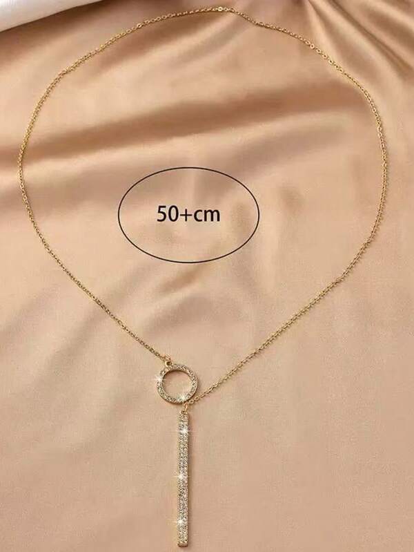 Luxury Minimalist Style Round Pendant Necklace, Sparkling Elegant Zirconia Tassel Choker Necklace For Women, Suitable For Daily Gatherings, Valentine's Day Gift, Mother's Day Gift, And Gift For Family