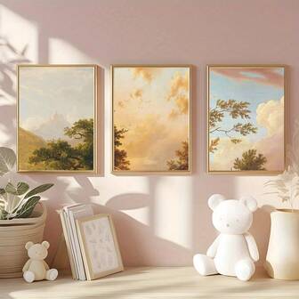 1/3pcs Travel Wall Art Posters Featuring Natural Landscapes. Modern And Simple Design. Natural And Rural Style. Suitable For Living Rooms Bedrooms Minimalist, And Luxury Interior Design Style. Printed Picture Posters. Canvas Wall Art(No Frame/Framed)