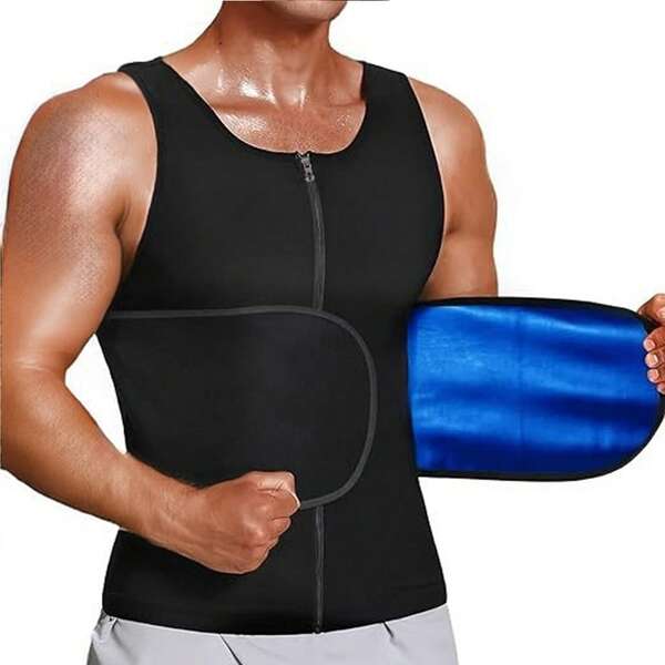 Sauna Suit Men Sweat Wicking Waist Training Vest 4 In 1 Slimming Full Body Shaping Workout Vest Gym Accessories For Belly Slimming Girdles, Lumbar Girdles For Belly Slimming Corset