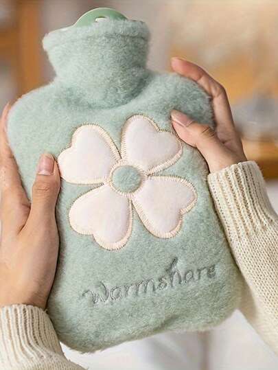 1000ml/500ml (30.27oz) PVC Hot Water Bottle With Removable & Washable Floral Fabric Cover - All Season Portable Heating Pad, Multi-Color Options, Suitable For Home, Travel, Office, Plush Decorative Heating Accessory