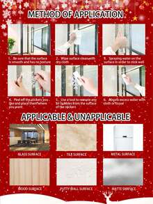 360pcs/Set, 180pcs/Set, 36pcs/Set, 36pcs Per Sheet Christmas Snowflake Static Cling Stickers For Glass Windows, Cupboards, Christmas Decorative Stickers - Multicolor - View 11
