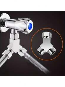 Y-Shaped 3-Way Splitter, 1 Inlet 2 Outlet Connector Adapter Water Diverter Valve Accessory, Suitable For Kitchen And Bathroom Faucets, Kitchen Faucet Diverter, Faucet Diverter, Water Flow Control, DIY Plumbing, Home Decor - Multicolor - View 5
