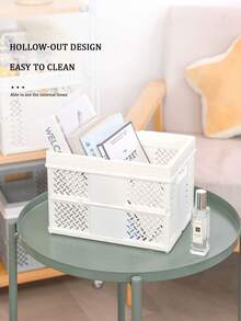 1 سلة تخزين قابلة للطي، سلة تخزين متعددة الوظائف، سلة تخزين محمولة باليد، سلة تخزين القرطاسية، سلة تخزين الوجبات الخفيفة، سلة تخزين بلاستيكية، مناسبة للقرطاسية والمستحضرات التجميلية والوجبات الخفيفة والمفاتيح والغرفة والصالة والحمام والمكتب - متعدد الألوان - مشاهدة 9