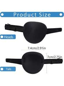 1PC Black Single Eye Patch, Skull Crossbone Eye Patch, 3D Eye Patch For Adult Adjustable Eye Patch, Adjustable 3D Eye Patch, Eye Patch, Eye Patches Adults, Adjustable Lazy Piratel Eye Patch Left Or Right Eyes, Reusable Eye Cover Cosplay Costume, Bedroom, Travel, Office, School, Valentine' Day - Multicolor - View 6