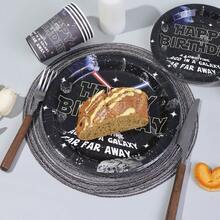 10 cái/20 cái/30 cái/60 cái, Bộ đĩa và cốc trang trí tiệc sinh nhật Space Battleship Wars, chủ đề Star Galaxy Universe Starship dành cho bé trai, đồ trang trí tiệc khoa học viễn tưởng cho trường học, bộ đồ ăn dùng một lần, đĩa tráng miệng 7 inch và 9 inch, cốc 9oz - Nhiều màu - Xem 4