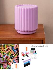 2026 New Desktop Trash Can, Large Opening, Press-Style Lid, Compact Sunflower Pattern Storage Bin, Garbage Can - Multicolor - View 13