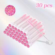 Waloshow Bộ cọ trang điểm mi giả kim cương 1-10-20-30-40-50 chiếc, cọ chuốt mascara nối mi với đầu cọ thay thế, cọ trang điểm kim cương sáng bóng chống bụi. - Nhiều màu - Xem 29