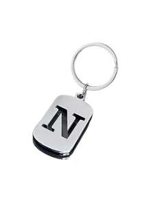 1pc Letter A-Z Hollowed-Out Keychain,Shiny Alloy Charm, Key Chain,Ring Bag,Backpack Charm,Car Hanging,Simple, Wallet And Handbag Accessories,Individual And Versatile Backpack, Car And Military Badge Pendant,For Women Men,Friends, Family And Girlfriends, Christmas Gifts, New Year's Gifts - Multicolor - View 13