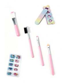 Kids Princess Dress-Up Cosmetic Suitcase Kit - Girls Role Play Makeup Toy, Great Holiday Gift For Christmas - Multicolor - View 9