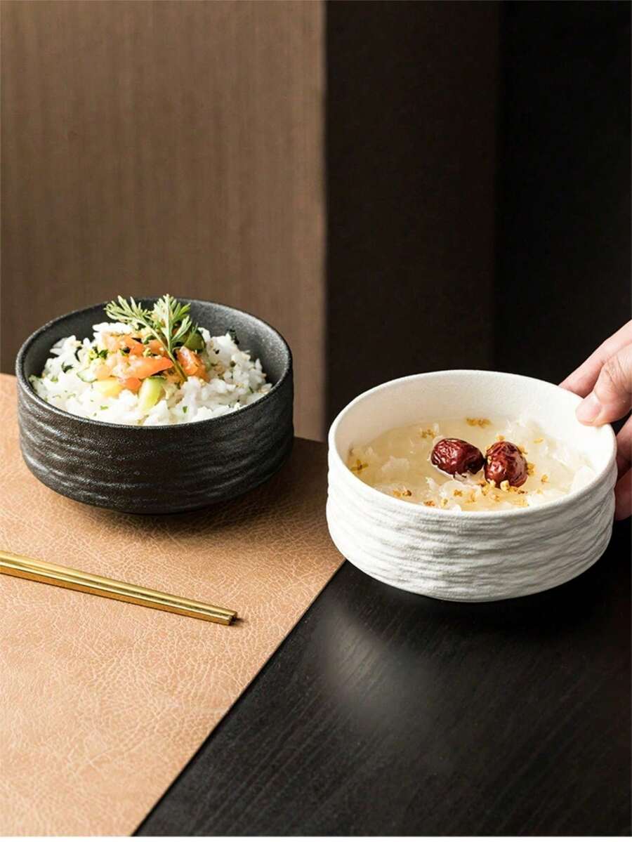 Creative Personalized Stone Texture Soup Bowl And Noodle Bowl. Dessert Bowl, Salad Bowl, Japanese Style Bowl, Household Ramen Bowl - Multicolor - View 1