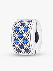 1 PC Fashionable Sparkling Full Diamond Star And Moon Pendant Beads Charm Suitable For Bracelets DIY Women's Jewelry