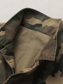 AKARMY Men's Camo Jacket 280g Jacket/ 1 Piece Jacket / 100% Cotton M65 Jacket Cotton Tactical Combat  With Multi-Pockets Coat - grassland - 查看 8