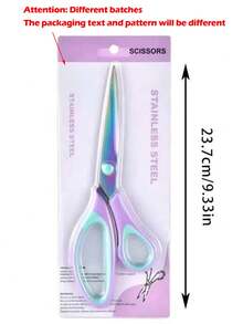 3pcs Colorful Craft Scissors Set - Sharp Titanium Steel Blades, With Soft Rubber Handles, Stainless Steel Multi-Purpose Scissors For Office, Sewing, Arts & Crafts, School Supplies - Multicolor - View 8