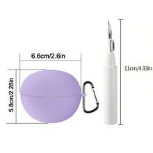 DO AS YOU WISH Locking FreeClip Earphone Case + Cleaning Brush Set, Soft Silicone Foldable Earphone Cover With Metal Hook, Cleaning Brush For Electronic Devices, Multi-Color Wireless Earphone Case, In-Ear Headphone Pouch, Bluetooth Headphone Cover - Multicolor - View 2