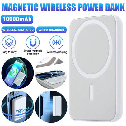 20W High-Speed Magnetic Power Bank 5000mAh – Slim Wireless Portable Charger, USB-C Dual I/O, Ideal For Road Trips, Coffee Runs, Video Calls & Emergency Top-Ups (Phone/Android Compatible)