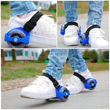 ELE-GATE Adjustable Luminous Outdoor Skating Shoes, Comfortable And  For Beginners And Training - Blue - View 3