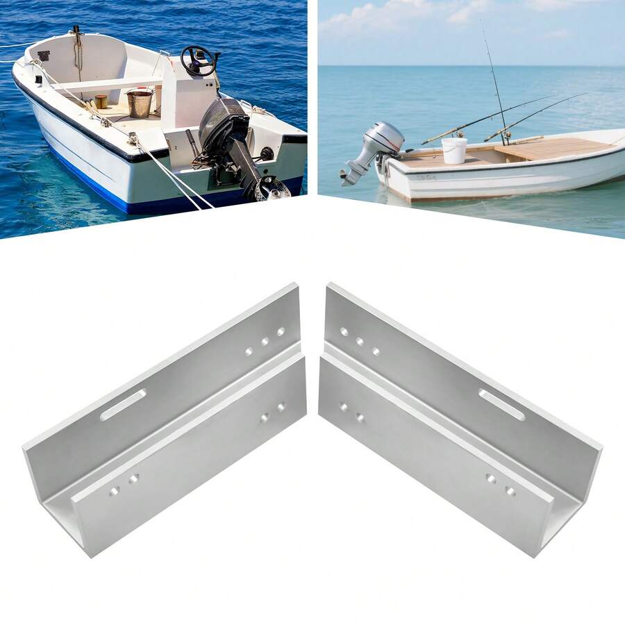 YUNRUX 2 * Manual Silver Jack Plate Short Transom Fixed Jack Plate For Outboard Motor - Silver - View 1