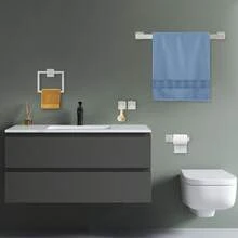 Portasciugamani da bagno - Argento - Visualizzare 9
