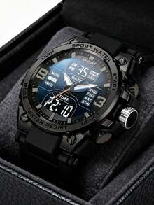 1 件多功能运动电子表，双显示屏，适合日常佩戴，馈赠佳品 - 均碼 - 查看 2