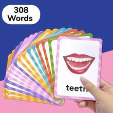 28 piezas Tarjetas de aprendizaje de órganos corporales para niños: ojos, oídos, boca y talla grande, tarjetas de exploración cognitiva y de aprendizaje para niños, tarjetas de actividades de aprendizaje temprano, aprendizaje interactivo entre padres e hijos, ideal para regalos de cumpleaños, Halloween y Navidad