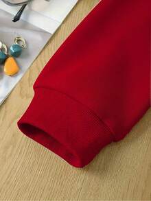 Herbst/Winter Damen-Hoodie mit neuem Print – Rennfahrer-Design. Lässiges Oberteil in bequemer Passform. Vielseitiger Streetwear- und College-Stil. Atmungsaktive lange Ärmel für Frühling und Herbst. Sportliches Streetwear-Oberteil für Damen, weich, atmungsaktiv, warm. Ideal für Winter, Weihnachten und Silvester. - Rot - Übersicht 5