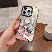 Funda de teléfono moderna con el popular personaje de anime de Lycoris Recoil, compatible con varios modelos de, incluyendo 17, 16E, 16, 15, 14, 13, 12, 11, Pro,,, X, XR, XSMAX, 8 y Plus.Esta cubierta trasera mate está diseñpara17  17promax - Negro - Ver 4
