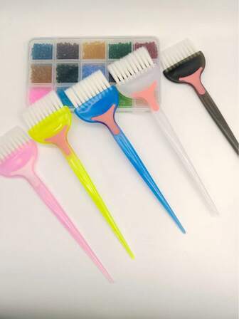 3支装沙龙级染发刷，软毛染发刷，耐用塑料染发工具，家用，沙龙造型