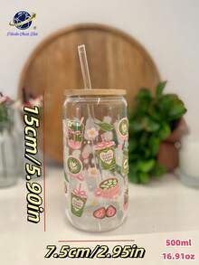 1 套/粉色蝴蝶结抹茶杯，咖啡玻璃吸管杯，家用/办公果汁饮料吸管杯，厨房吸管水杯饮具 - 少女蝴蝶结玻璃杯，送给抹茶和咖啡爱好者的最佳礼物！ - 彩色 - 查看 8