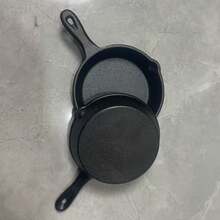 Moderne Innovationen Mini Schwarzer Gusseisen Pfanne Vorbehandelt Kleine Pfannen für gebackene Kekse/Brownies oder gekochte Eier