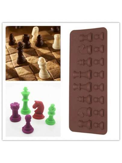 Silicone Chocolate Mold Fondant Cake Ice Cube Mould Chocolate Baking Tray Chess Mold Sugar Craft Baking Bakeware Kitchen Tool