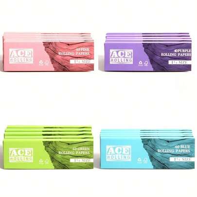 2/4/10/32 册装，卫生纸，香烟配件 > 香烟纸，110mm 半透明手卷慢燃香烟纸，带过滤嘴，每册 32 张香烟纸 + 32 张过滤嘴纸，吸烟配件，圣诞礼物，万圣节礼物