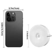 三色LED人体感应夜灯圆形磁吸充电卧室衣柜过道智能感应灯 - 彩色 - 查看 11