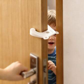 TWO DADS 2 piezas Tope de puerta anti-pellizco para niños, anti-pellizco, tarjeta de puerta multifuncional, amortiguador duradero, material TPE de textura suave, protector de pared de puerta