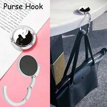 1pc Cartoon Cat Print Foldable Clothes Hanger Wallet Desk Hanging Bag - Multicolor - View 8