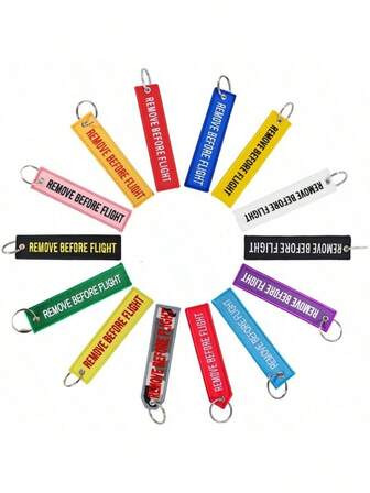 Emocionante llavero de tela aeroespacial para hombres "REMOVE BEFORE FLIGHT" - ¡Un regalo perfecto para todos los días! Llavero desmontable de una sola pieza para entusiastas de la aviación.