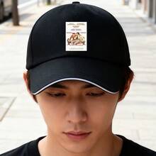 Black Standard Cap "The Sting" Movie Design, Fashionable, for Summer graphic print visual retro small head around unisex baseball cap fashionable breathable low cap Baseball cap sports ball cap snapback cap Duckville cap duck cap snapback large head around low cap - ブラック - チェックする 1
