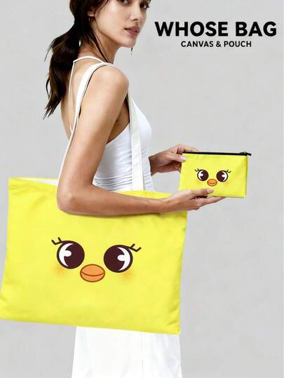 [ WHOSE BAG ] Kpop Idol Straykid/SKZ/SKZOO,Cute Cartoon SKZOO BAG,Canvas Bag And Coin Purse Combo Set, Signed Handbags For Fan Meetings, And Gifts For Idol Signings. WORLD TOUR Handbag,STAY Fans Support Gift, Shopping Bag Suitable For Commuting Daily Use, Practical Gift Selection, Cute Christmas Gifts