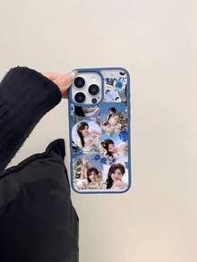 Funda magnética azul Macron para teléfono, decorada con un diseño floral y veraniego, compatible con  17,  16,  16 Pro Max,  15,  15 Pro Max,  14,  13,  12 y  11 Pro. Fabricada en TPU, ofrece protección anticaídas. Esta funda es un regalo ideal para familiares, amigos, niños, cumpleaños, Año Nuevo Chino, vacaciones, parejas y San Valentín. - Azul - Ver 3