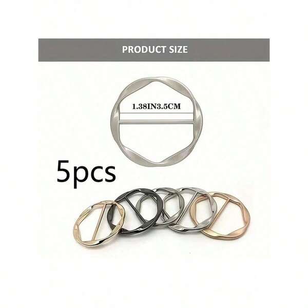 Silk Scarf Ring Clip Shirt Ties Clips For Women Scarves Clasp Waist Buckle Fashion Metal Clothing Ring For T-Shirts G...