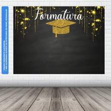 Sublimated Photographic Panel On Fabric Graduation Graduation In Two Sizes - FFOR0033 - Xem 3