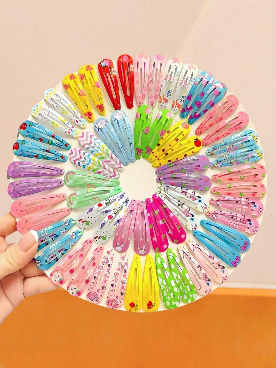 Bộ 36 kẹp tóc in họa tiết nhiều màu sắc, kẹp tóc mái và tóc bên thời trang, nhỏ gọn và tiện dụng, thích hợp cho việc tạo kiểu tóc, phù hợp cho cả bé gái và phụ nữ, lý tưởng cho các hoạt động hàng ngày: đi mua sắm, đi chợ, dạo chơi với bạn bè, v.v., kẹp càng cua, kẹp tóc, kẹp cài tóc, phụ kiện tóc, phụ kiện đội đầu, ghim cài tóc. - Nhiều màu - Xem 1