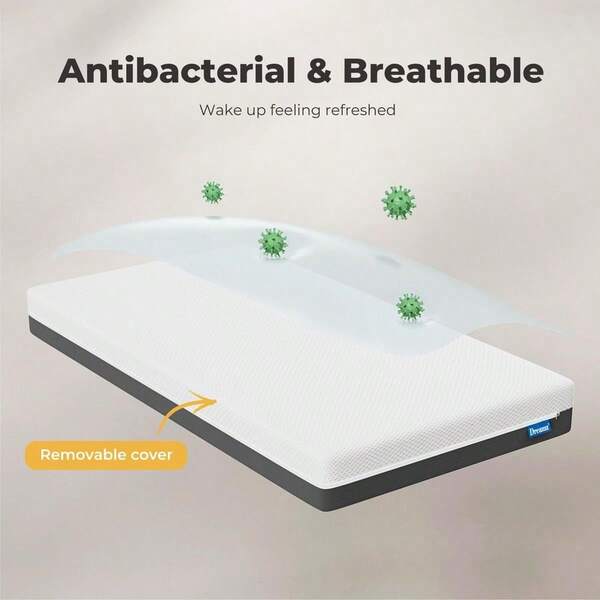 Kids Baby Cot Mattress Bed Foam Bedding 130cmx70cmx13cm Cot Crib Sleep Breathable Children, 2-Sided Reversible, Kni...