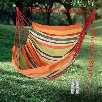 1pc Casual Hammock, Vibrant Color Travel Hammock, Durable Material, Easy Installation, Simple Storage