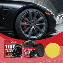 Pasta para polimento de pneus (2 unidades) - Pasta para revitalização de pneus automotivos - Manutenção e prevenção de rachaduras - Pasta portátil para polimento e cuidados com pneus. - Multicolorido - Ver 8