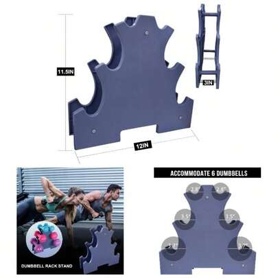 3 Tier Dumbbell Rack Stand, Compact Weight Dumbbell Holder Home Gym Organization Weights Not Included