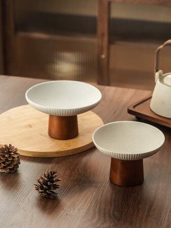 1pc Ceramic Tray, Multifunctional Serving Platter For Home Kitchen, Dining Room, Living Room, Snacks, Candies, Cakes, Cookies, Tea Sets, Glassware, Suitable For Home, Gatherings, Restaurants, Picnics, Weddings, Celebrations, Parties