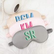 Customized Eye Masks, Bridesmaid Gifts, Bridesmaid Proposal Gifts, Customized Sleep Masks, Satin Eye Masks, Gifts For Her, Personalized Wedding Gifts. - Multicolor - View 2
