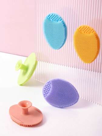 1pc/2pcs/3pcs/5pcs Silicone Face Cleansing Brush & Exfoliating Cream Set, Deep Cleansing, Soft Bristles, Blackhead & Acne Care, Silicone Face & Hair Brush, Comfortable & Soft, Massaging Scalp, Cleaning Dirt, Premium Baby-Grade Material, Suitable For Men & Women, Skincare Beauty, Pore Cleansing Brush, Face Gua Sha Board, Cleansing Products, Makeup Remover Tools, Suitable For Shower Gifts, Ramadan, Mother's Day Gifts, Graduation Gifts, Christmas Gifts