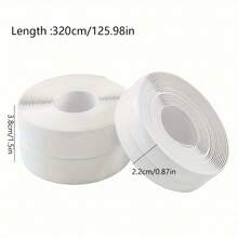 1/2 pièces Ruban de calfeutrage, ruban d'étanchéité en PVC imperméable, ruban adhésif pour plan de travail de cuisine, évier, baignoire, salle de bain, douche, toilette et sol mural, protecteur de bord